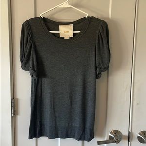 Maeve grey puff sleeve tee